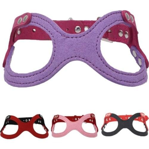 Pet Dog Harness Vest Adjustable Eye Shape Dog Harness No Pull Microfiber Chihuahua Teddy Puppy Cat Chest Strap Dog Accessories