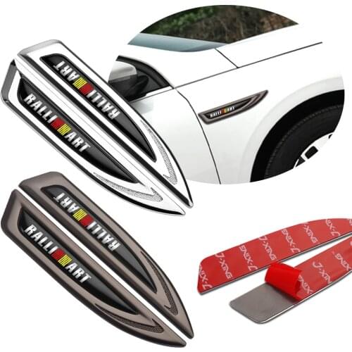 1 pair Blade Badge Car Stickers And Decal For Mitsubishi Ralliart Lancer Competition Motorcycle Auto Styling Car Accessories