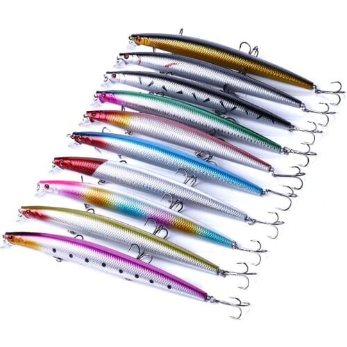10pcs 18CM/26g sinking minnow pencil fishing lure wobblers hard bait metal hardbait artificial bait wobbler for jigging fishing