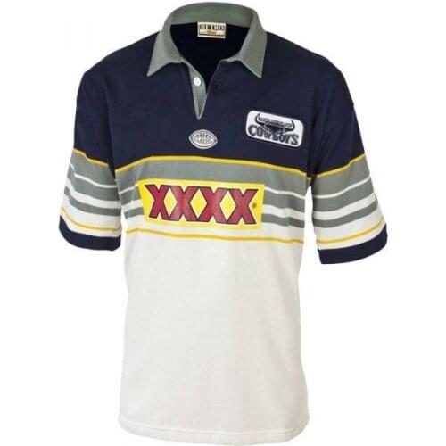 1995 NORTH QUEENSLAND COWBOYS RETRO RUGBY JERSEY 1995 North Queensland Cowboys Rugby TRAINING SHORTS JERSEY size S--5XL