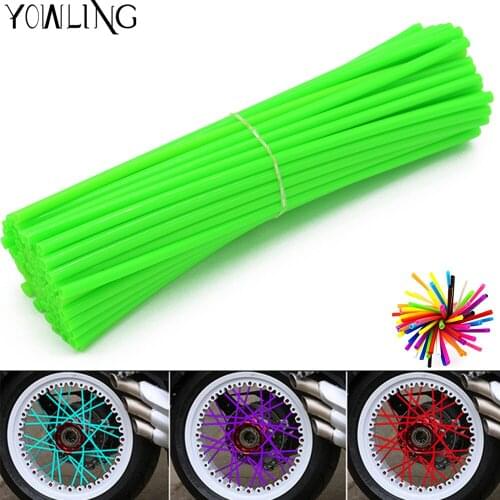 36Pcs Universal Motorcycle Dirt Bike Road Wheel Rim Spoke Shrouds Skins For YAMAHA KAWASAKI zx6r bmw HONDA tmax 500 FZ1 FZ6