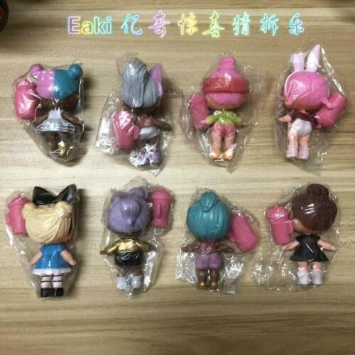 8pcs/set Unpacking Girls Eaki Lol Doll Baby Child Lol Dolls Pop Action Figure Toys Kids Birthday Party Gift For Girls Kid Gift