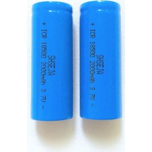 2Pcs/lot 18500 Battery 3.7V 2000mAh Rechargeable Battery