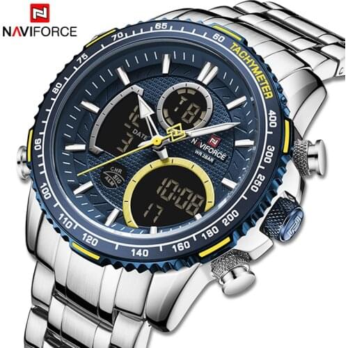 NAVIFORCE Sport Watches Mens Analog alarm Chronograph Men Luxury Business Quartz Wristwatch Male Waterproof Clock Reloj Hombre