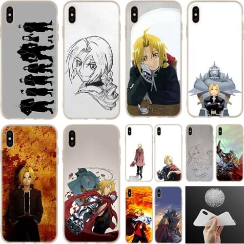 Case Fullmetal Alchemist anime Soft Silicone Case Cover For iPhone 12 11 Pro 7 8 Plus XR XS Max 5 5S SE 6 6s Etui Mini