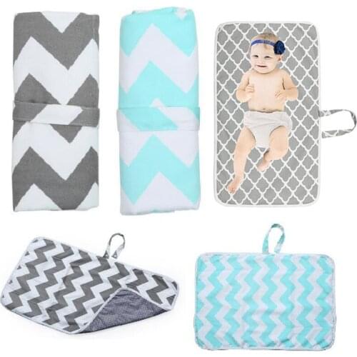 Baby Portable Foldable Washable Compact Travel Nappy Diaper Changing Mat Outdoor Waterproof Toddler Floor Mat Change Play Pad