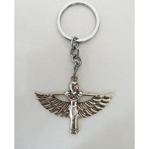 Egyptian elemental keychain beautiful Goddess keychain beautiful feather alloy keychain key chain women