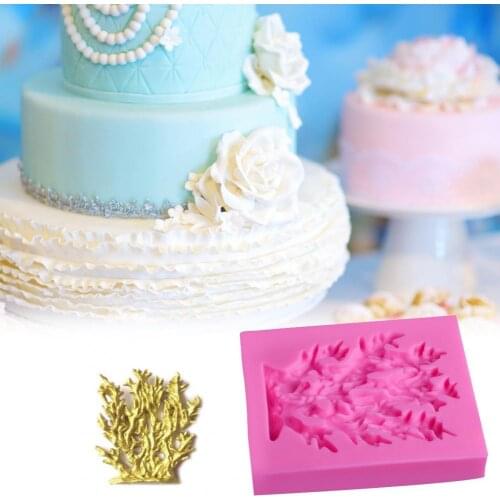Cake Decor Mold Soft Coral Silicone Heat Resistant DIY Craft Chocolate Mold Baking Tool
