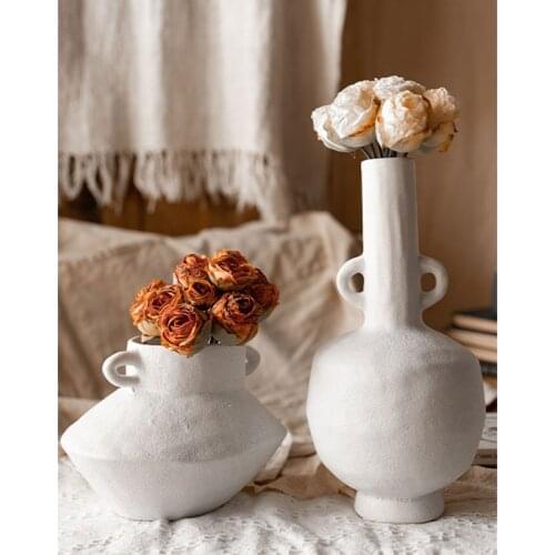 Ceramic Flower Vase for Table Decoration Living Room Flower Vase Decor Flowers Arrangement Desktop Table Nordic Vase