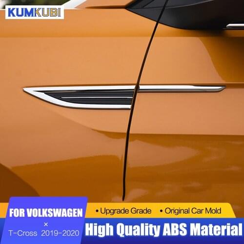 KUMIKUBI For Volkswagen VW T-Cross 2019 2020 Side Wing Fender Badge Emblem Sticker Car Body Fender Side Label Accessories 4Pcs