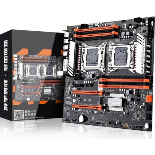 X79 Dual CPU Motherboard E-ATX LGA2011 M.2 NVME SATA3.0 E-ATX 8 DDR3 2 PCI-E 16X3.0 e5 2680 V2 Crossfire Mainboard
