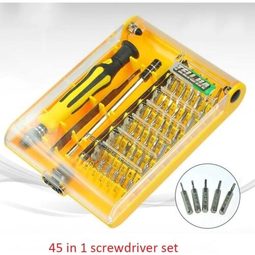 45 In 1 Screwdriver Set With Non-Slip Hanlde, 35 Bits Magnetic Screwdriver Kit Repair Tool for Watch/Phone/Pc Electronic Tools