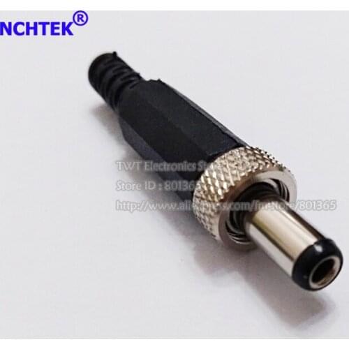 NCHTEK Lockable DC Power Male Plug 5.5x2.5mm Socket Adapter Connector With Screw Nut Locking For Cable/Free shipping/20PCS