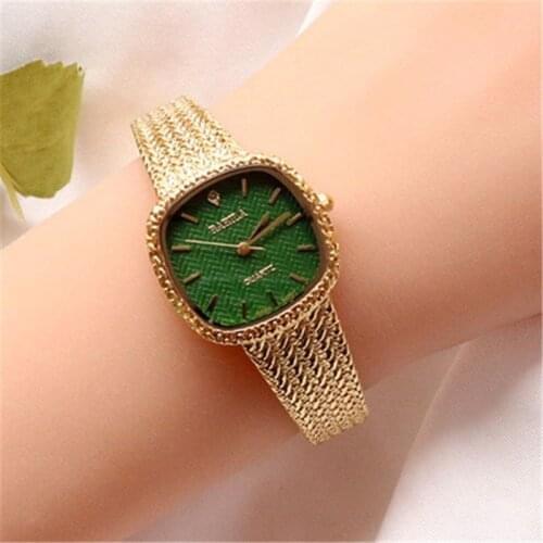2021 new 24 K gold womens watch Japanese movement Square Watch retro watch temperament women accessories give women gifts