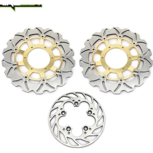 BIKINGBOY Front Rear Brake Discs Rotors Disks For Honda CBR 600 F Sport CBR600 F4i SuperSport F4 2001 2002 2003 2004 2005 06 07
