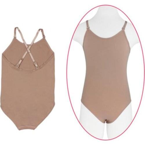 Child Adult Sexy Seamless Camisole Skin Colored Gymnastics Leotard Girls Kids Dance Ballet Underwear Nude Leotard