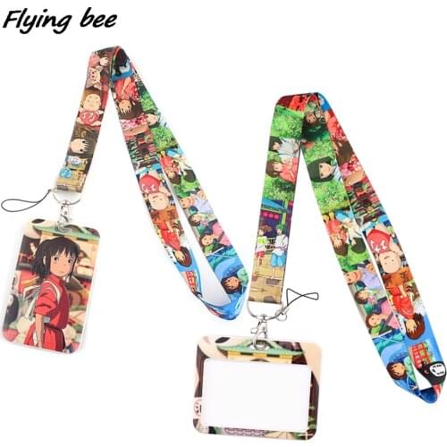 Flyingbee X1948 Anime Personality Card Holder ID Holder Bus Card Holder Staff Card Lanyard For Keys Phone DIY Hang Rope