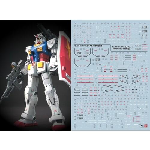Gundam HGGTO Yuanzu Water Sticker RX78-2 GTO78 (Fluorescent) Decal Sticker Model Tool