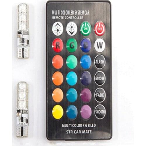 500set Car Lights LED Bulbs With Remote Control Strobe Lamp Reading Lights Install the flashover light of the car