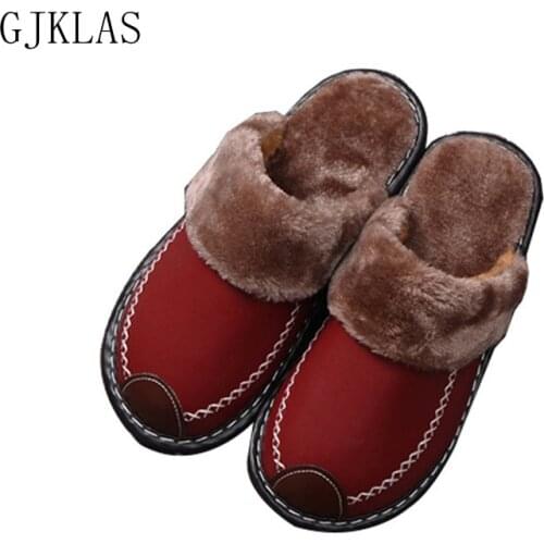 Unisex Autumn Winter Cotton Women Slipper Warm Short Plush New Slippers Flats Comfort Bedroom Slippers Men Women Casual Shoes