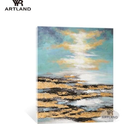 YYR-ARTLAND New year home decorative Handmade abstract oil painting on canvas wall hanging picture for living room backdrop
