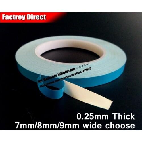 1x 7mm (or 8mm/9mm)*20M Two Sides Adhesive Thermal Conductive Tape Strip for LED Strip Panel, PCB IC with Heat Sink