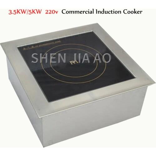 3.5KW/5KW High-power Induction Cooker Flat Soup Furnace 220V Commercial Kitchen Induction Cooker Hot Cooker Machine 1PC
