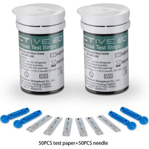 Glucometer Diabetes Tester Blood Sugar Monitor 50/100pcs Test Strips Lancets Blood Sugar Health Test Kit Portable Glucometer