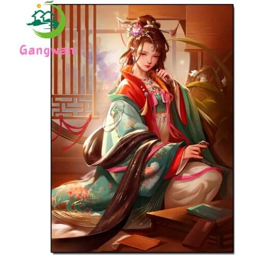 5D DIY diamond painting beauty cross stitch full square round diamond Emeroidery mosaic Classical elegant women art home decor