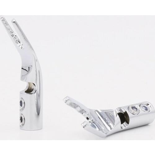 Spade Fork Adapter Banana Plug 4PCS OEM Pure Red Copper Rhodium Plated Spade Plug Screw Locking