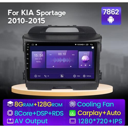 Navifly Car Auto Radio Android 11 For KIA Sportage 2010-2014 2015 GPS Navigation Multimedia Player IPS 1280*720 4G LTE FM 8-Core