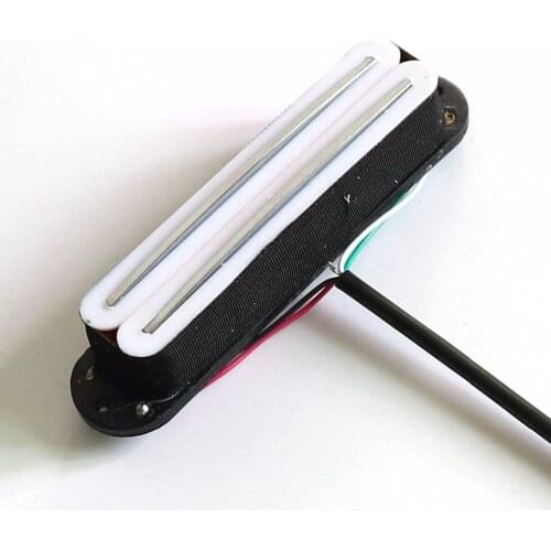 Free shipping black/white high output ST guitar pickup of low noise twin rial dual coils 4 wires guitar pickup