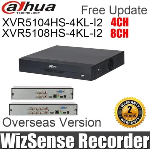 Dahua XVR XVR5104HS-4KL-I2 4ch XVR5108HS-4KL-I2 8ch WizSense Digital Video Recorder Max support 8MP HDCVI Camera IP Camera