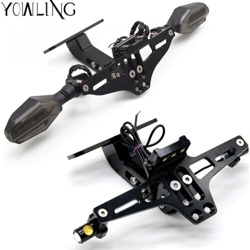 For Honda Africa Twin CRF1000L NC700X VFR1200X Crosstourer Suzuki V-Strom DL 650 1000 License Plate Bracket Licence Plate Holder