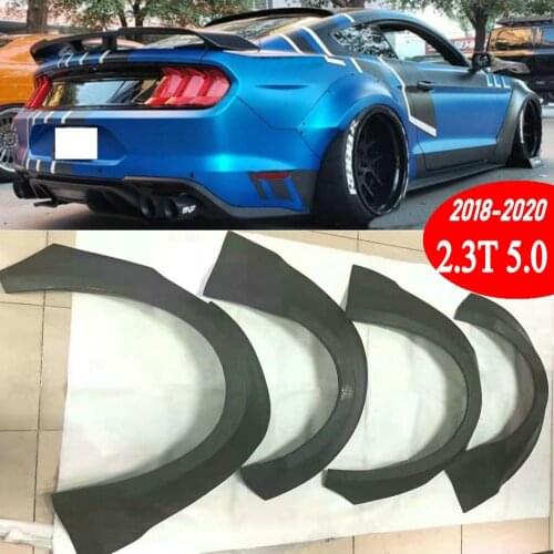 For Ford Mustang 2.3 T 5.0 PP Wheel Arch Stage3 Fender Eyebrow Spoiler Bodykit Flares Trim car wheel eyebrow fenders 3D sticker