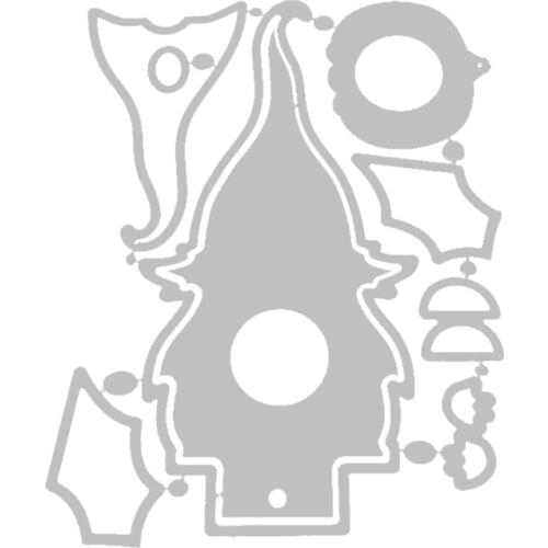 F2TE Halloween Gnome Box Metal Cutting Dies Stencil DIY Scrapbooking Album Paper Card