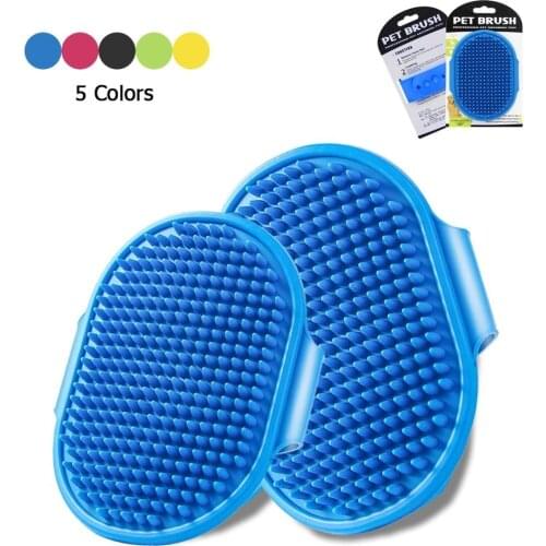 Hot Sale Dog Grooming Brush Adjustable Pet Shampoo Bath Brush Soothing Massage Rubber Comb For Long Short Haired Dogs Cats