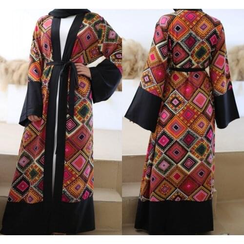 Kaftan Abayas For Women Dubai Caftan Ramadan Saudi Arabic Abaya Mujer Kimono Cardigan Hijab Islamic Clothing Muslim Dress Oman