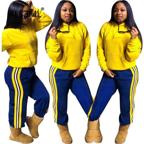 Yellow O Neck Long Sleeve Crop Top And Pants 2 Pieces Set High Street Chic Lady Fashion Women Outfits