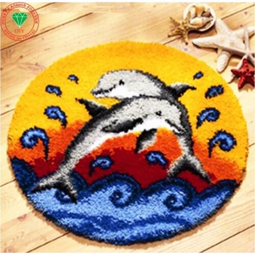 Latch hook rug kits Carpet embroidery Needlework rugs carpets embroidery Stitch thread Thread embroidery cushion crochet hooks
