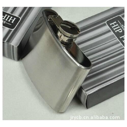 Whole Sale 100pcs/lot Portable Stainless Steel Wine Pot Flagon Travel Camping Use flagon portable 4oz stainless steel hip flask