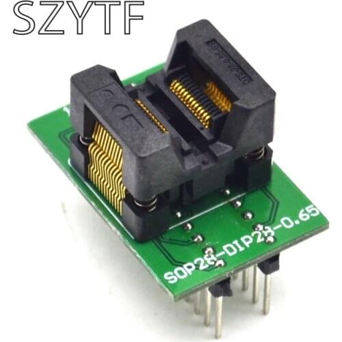 TSSOP28/SSOP28 narrow body programming socket 0.65mm pitch OTS-28(28)-0.65-01 test socket