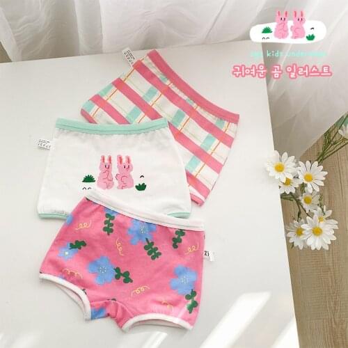 3 Pieces/Lot 2-6Y baby girls Underwear High Quality Cotton Girls Panties Children Cute Kids lattice Briefs Child Soft girl Pants