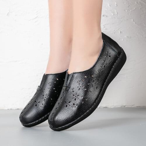 2021 Shoes Hollow Out Women Ballet Flats Summer Womens Solid Soft bottom Shoes Woman Slip On Loafers zapatillas mujer