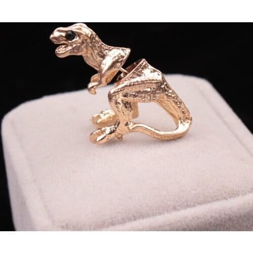 1pc Exquisite Metal Dinosaur Animal Earrings Exaggerated Punk Harajuku Cool Earrings Women Fashion 3D Stud Earrings Jewelry