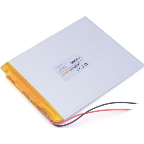 1PCS/Lot 3.7 V high capacity polymer lithium battery 4074110 3300 mah sun N70 7 inch tablet battery cell phone speaker laptop