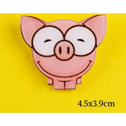 1pcs Anime Pink Pig Pin metal Badges Cartoon Anime Brooches Cute Pig Denim Lapel Pins Badge Jewelry Gifts Pins for Backpac