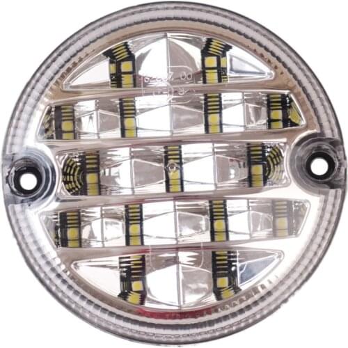 12V/24V 95mm Round Truck Led Rear Lights Trailer Lamp Automobiles Rear Reverse Light Lamp Reversing Light Lamps Universal