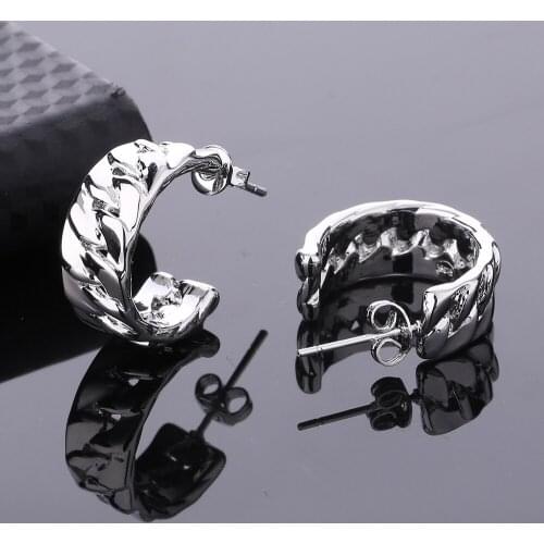 2019 Pendientes Luxury Sliver Plated Stud Earrings Tire Pattern Studs Buddha Earrings Women Brincos Drop Shipping