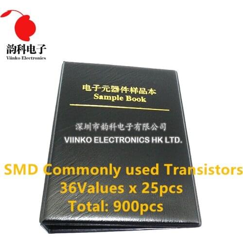 36 kinds x25pcs commonly used SMD Transistor Assortment Kit Assorted Sample Book